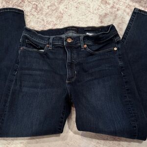 Banana Republic Premium Denim Mid-Rise Dark-Rinse Stretch Skinny Jeans Size 29